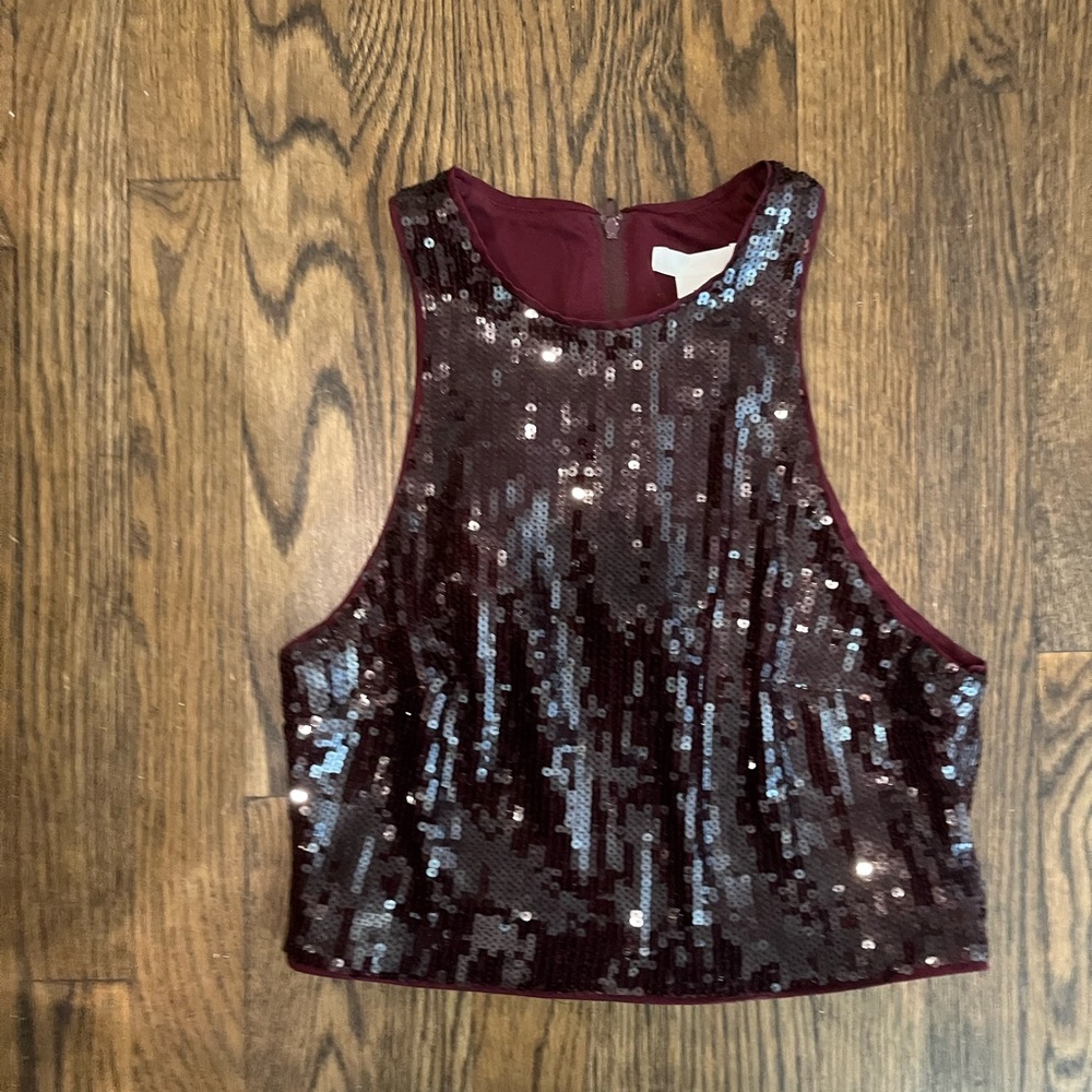 H&M sequin crop top